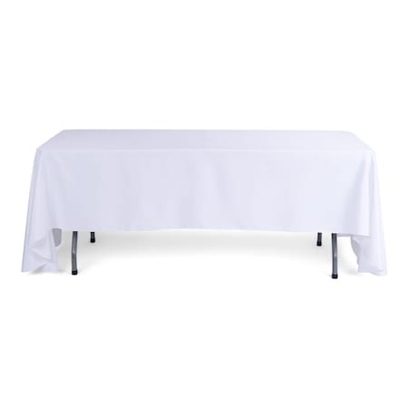 Atlas Commercial Products 60" x 126" Polyester Tablecloth, White PY-60x126-01